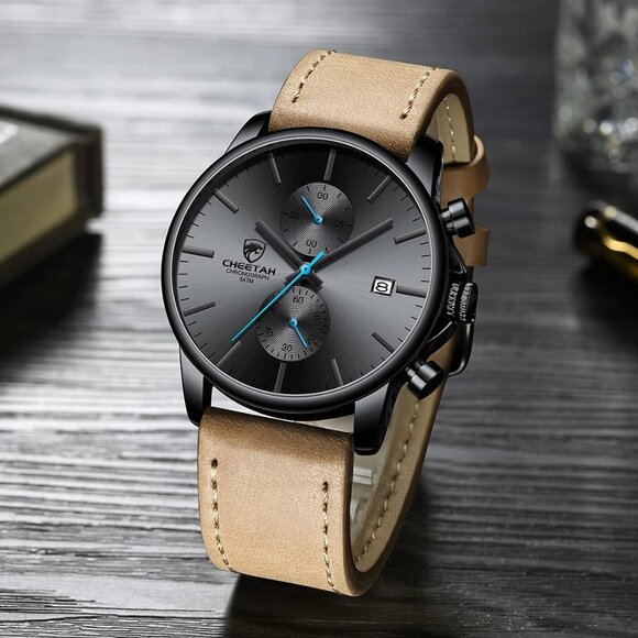 ⚡Tan Men’s Watch Fashion Sport Quartz Analog Mesh Stainless Steel Waterproof - Picture 8 of 8